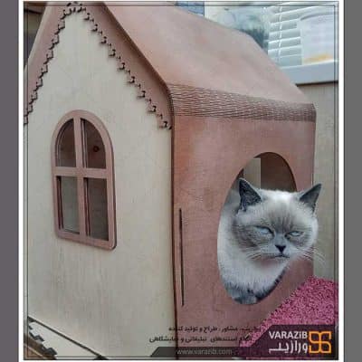 خانه گربه چوبی